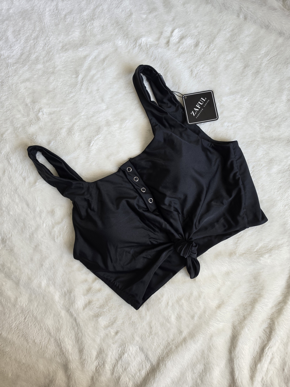 Zaful Twisted Front Bikini Top